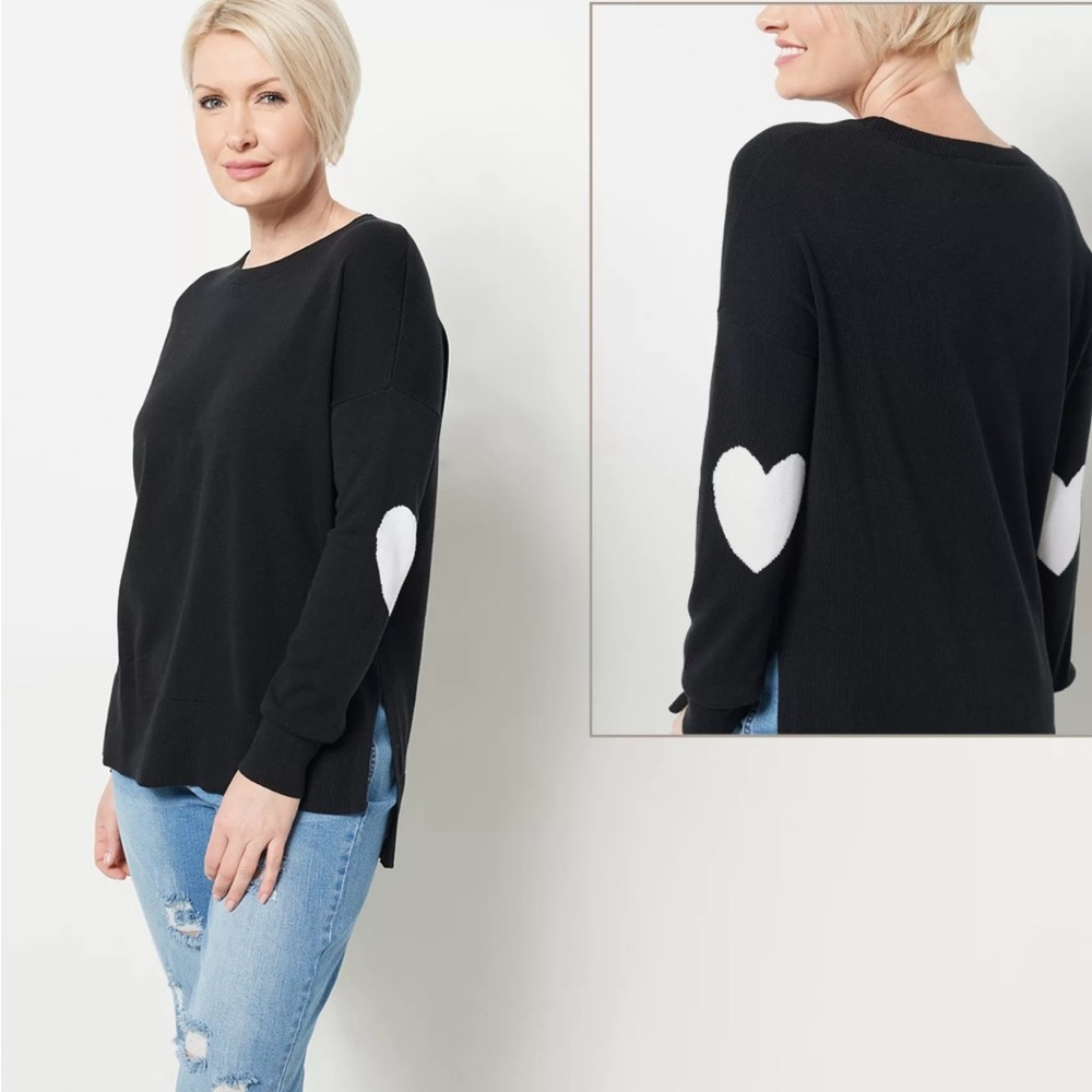 Studio Park x Amy Stran Girlfriend Sweater With Heart Elbows